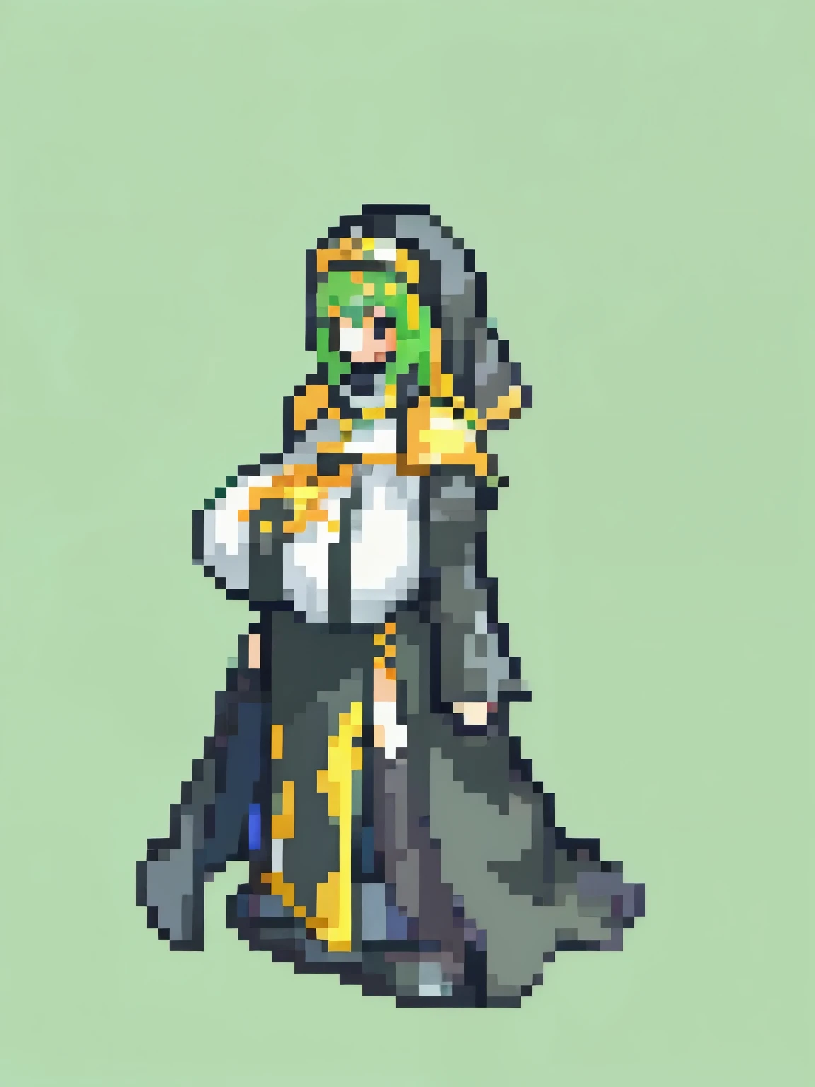 (girl), (huge tits:1.1), (solo), (fantasy), (black nun clothes)