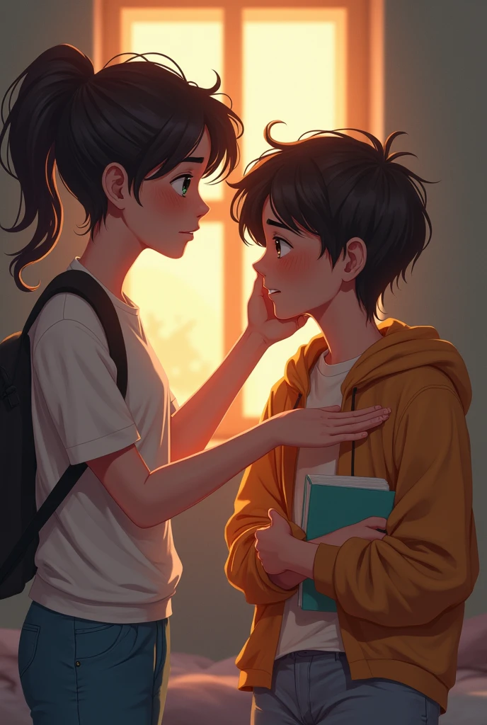 A supporting teenager/helping your teenage friend