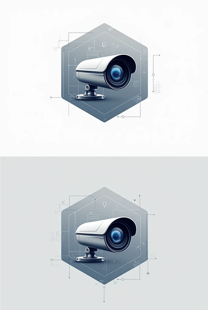 Create a logo for an electronic security company, with a security camera