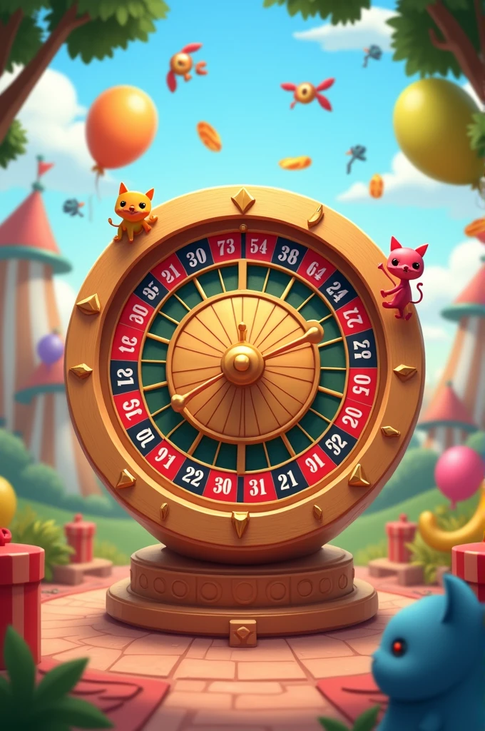 A roulette wheel for children