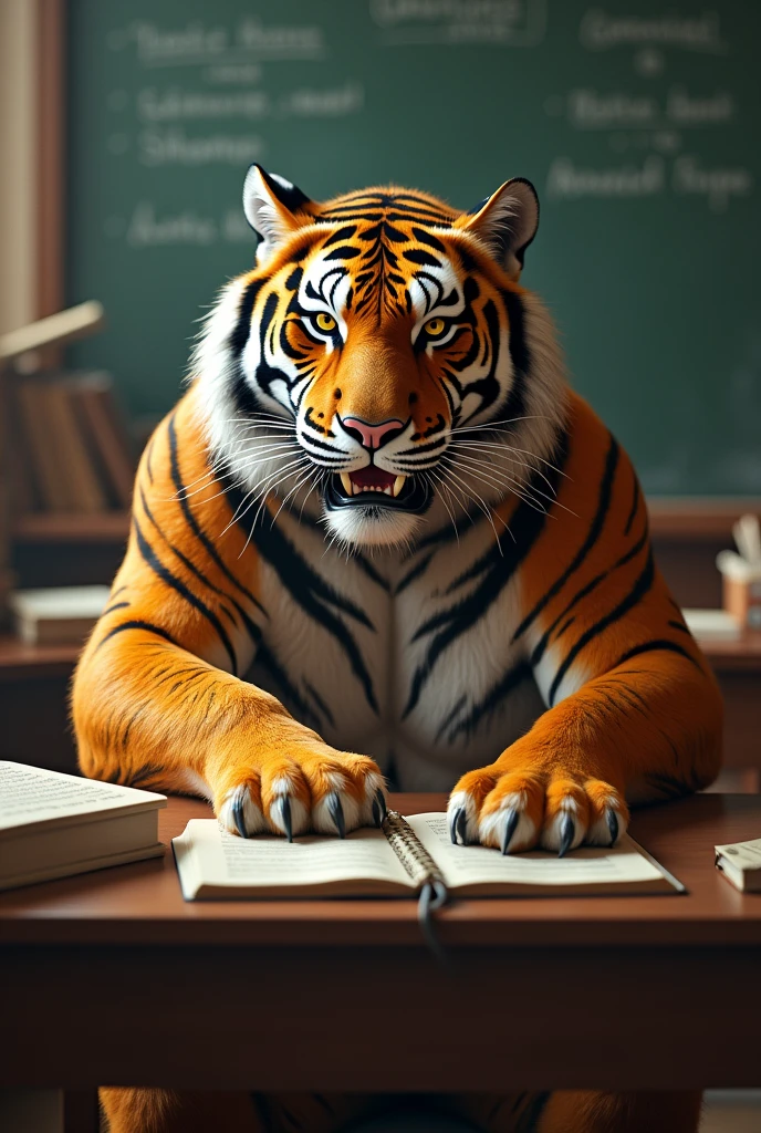 Tiger Man at school
