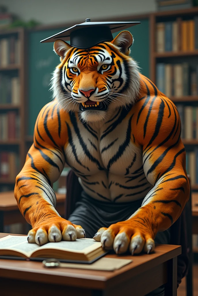 Tiger Man at school