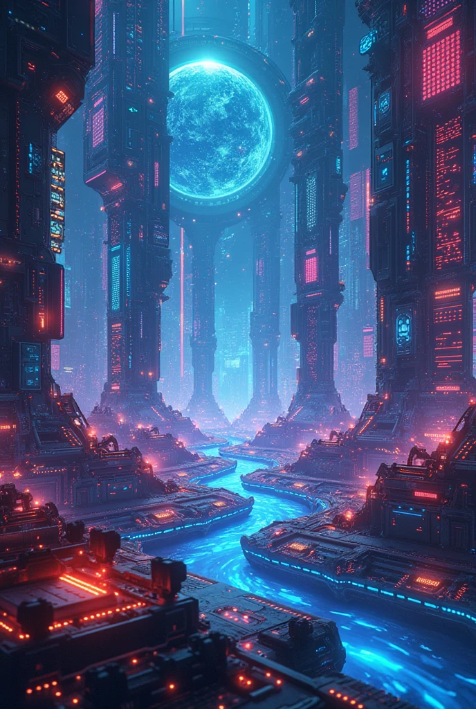 Digital technology background