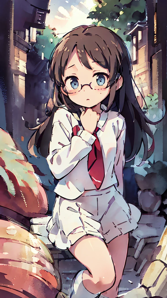 Sanctuary、Dazzling Light、Many towers in the distance、Big Moon、metropolis、Tall buildings、Looking up at the stars、water、Midnight、Moon、Blue light、sky、sea、Nsfw、masterpiece, high quality, 4K, HDR,, Stable Diffusion prompt: schoolgirl with short、brown hair and red-framed glasses, wearing a white blouse and navy skirt, white panties visible, navy socks and brown loafers, in a state of arousal and trembling with sexual climax,simple illustration style, In a nichijou (everyday life) Setting Image generation AI model used: Stable Diffusion (eleet- model)
id: i2