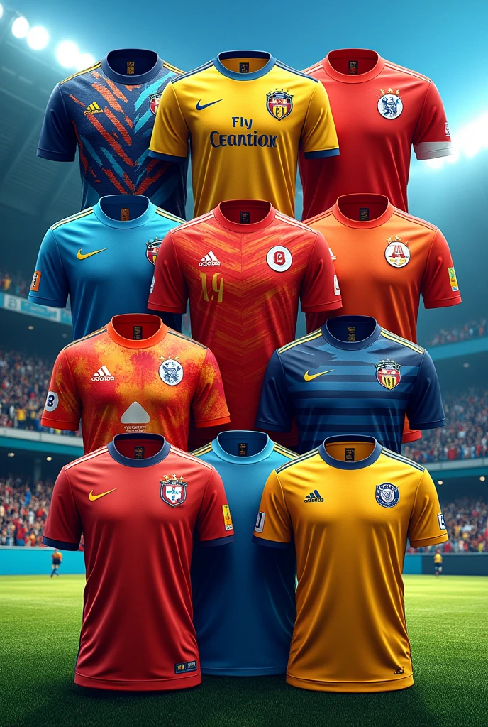 I created many soccer jerseys.