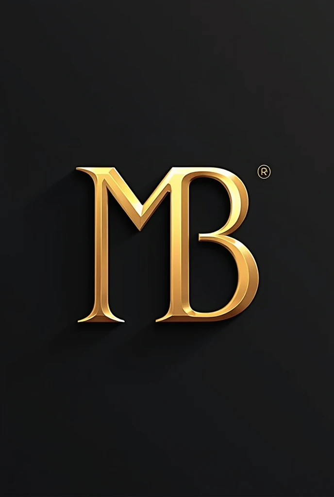 Logo with the letters MB in black and gold