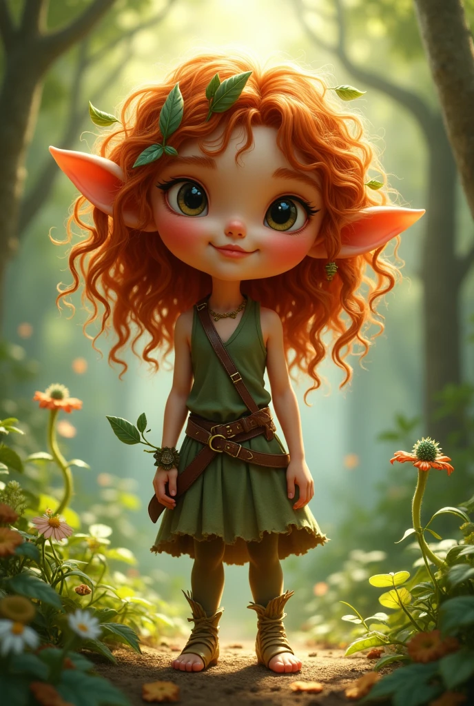 Short, curly-haired elf
