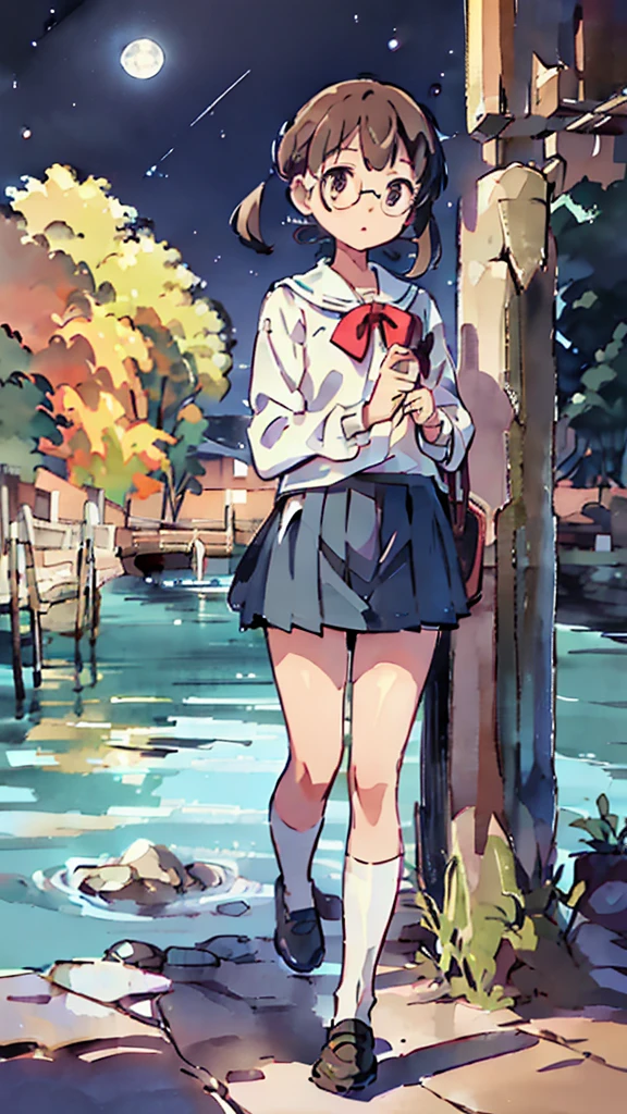 Sanctuary、Dazzling Light、Many towers in the distance、Big Moon、metropolis、Tall buildings、Looking up at the stars、water、Midnight、Moon、Blue light、sky、sea、Nsfw、masterpiece, high quality, 4K, HDR,, Stable Diffusion prompt: schoolgirl with short、brown hair and red-framed glasses, wearing a white blouse and navy skirt, white panties visible, navy socks and brown loafers, in a state of arousal and trembling with sexual climax,simple illustration style, In a nichijou (everyday life) Setting Image generation AI model used: Stable Diffusion (eleet- model)
id: i2
