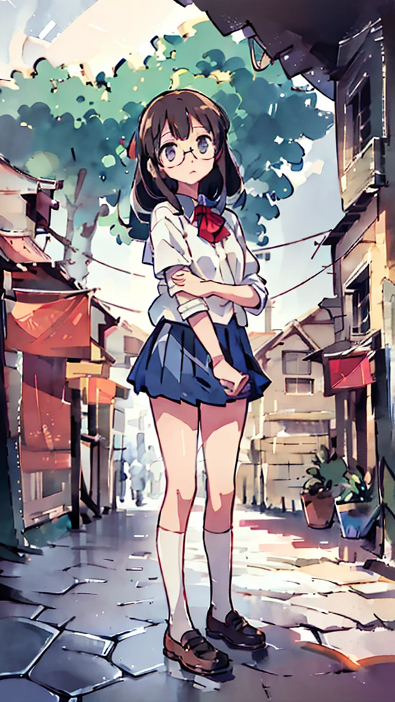 Sanctuary、Dazzling Light、Many towers in the distance、Big Moon、metropolis、Tall buildings、Looking up at the stars、water、Midnight、Moon、Blue light、sky、sea、Nsfw、masterpiece, high quality, 4K, HDR,, Stable Diffusion prompt: schoolgirl with short、brown hair and red-framed glasses, wearing a white blouse and navy skirt, white panties visible, navy socks and brown loafers, in a state of arousal and trembling with sexual climax,simple illustration style, In a nichijou (everyday life) Setting Image generation AI model used: Stable Diffusion (eleet- model)
id: i2