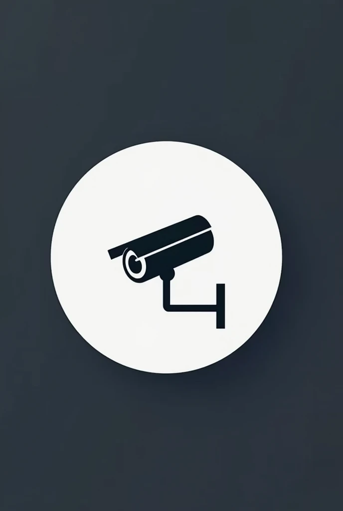 security camera inside a circle for a logo