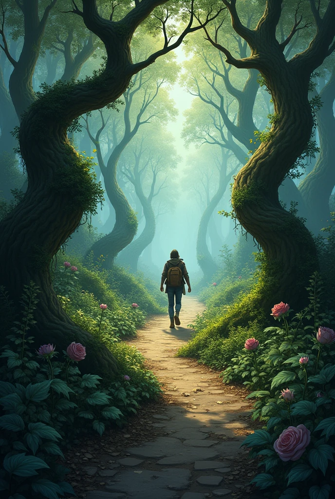 The path of the brambles animated difficult to pass complicated to pass difficult path