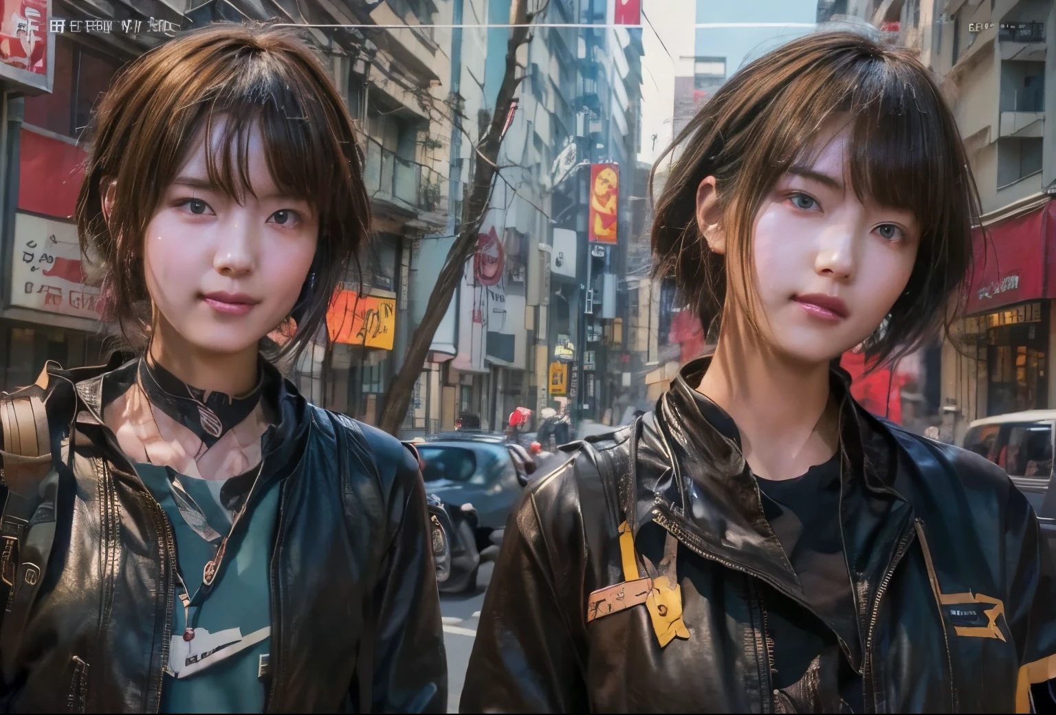 Anime Characters in the City, guweiz style artwork, anime style 4 k, Badass Anime 8K, Digital Cyberpunk Animation Art, anime styled digital art, Artgerm 和 Atey Ghailan, guys, anime style. 8k, epic anime style, anime style illustration