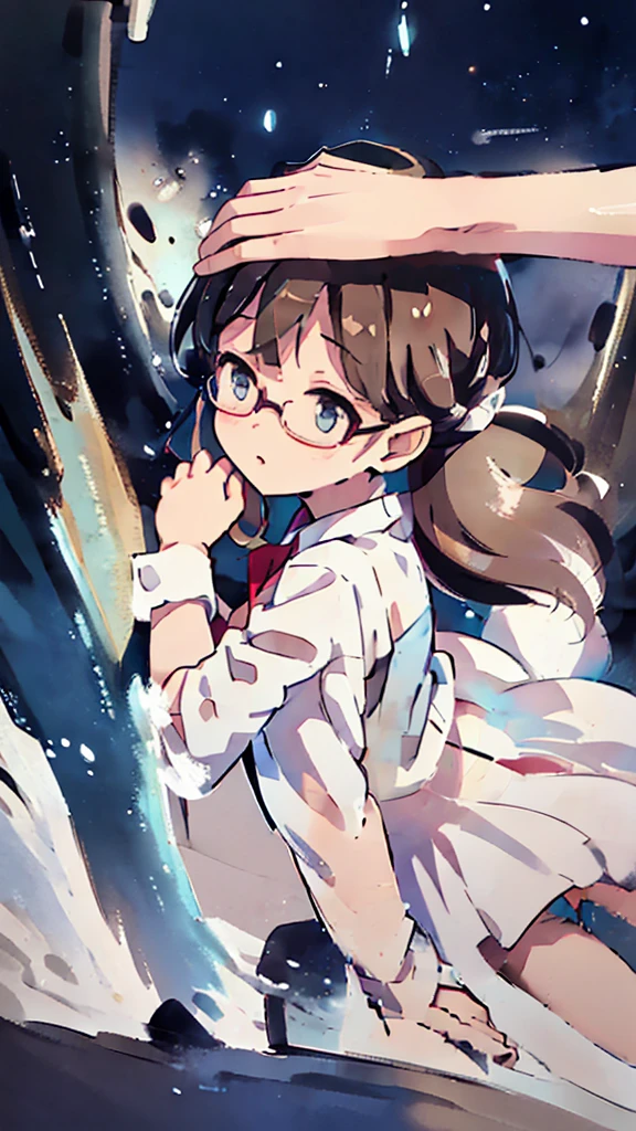 Seaside、Sanctuary、Dazzling Light、Many towers in the distance、Big Moon、metropolis、Tall buildings、Looking up at the stars、water、Midnight、Moon、Blue light、sky、sea、Nsfw、masterpiece, high quality, 4K, HDR,, Stable Diffusion prompt: schoolgirl with short、brown hair and red-framed glasses, wearing a white blouse and navy skirt, white panties visible, navy socks and brown loafers, in a state of arousal and trembling with sexual climax,simple illustration style, In a nichijou (everyday life) Setting Image generation AI model used: Stable Diffusion (eleet- model)
id: i2