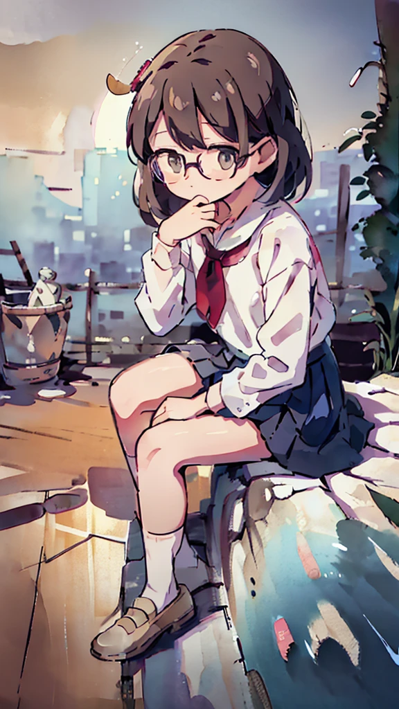 Seaside、Sanctuary、Dazzling Light、Many towers in the distance、Big Moon、metropolis、Tall buildings、Looking up at the stars、water、Midnight、Moon、Blue light、sky、sea、Nsfw、masterpiece, high quality, 4K, HDR,, Stable Diffusion prompt: schoolgirl with short、brown hair and red-framed glasses, wearing a white blouse and navy skirt, white panties visible, navy socks and brown loafers, in a state of arousal and trembling with sexual climax,simple illustration style, In a nichijou (everyday life) Setting Image generation AI model used: Stable Diffusion (eleet- model)
id: i2