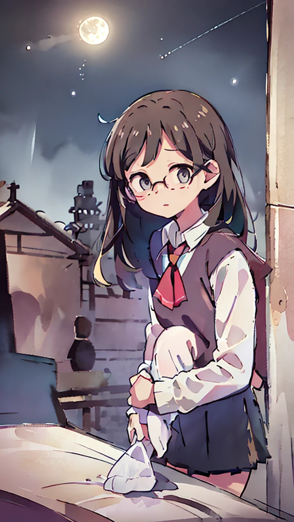 Seaside、Sanctuary、Dazzling Light、Many towers in the distance、Big Moon、metropolis、Tall buildings、Looking up at the stars、water、Midnight、Moon、Blue light、sky、sea、Nsfw、masterpiece, high quality, 4K, HDR,, Stable Diffusion prompt: schoolgirl with short、brown hair and red-framed glasses, wearing a white blouse and navy skirt, white panties visible, navy socks and brown loafers, in a state of arousal and trembling with sexual climax,simple illustration style, In a nichijou (everyday life) Setting Image generation AI model used: Stable Diffusion (eleet- model)
id: i2