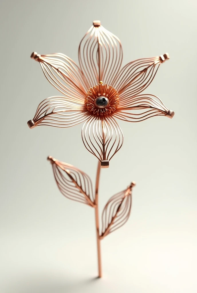 Simple small flower made of circuit wires