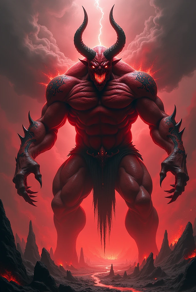 Create a drawing of a demon