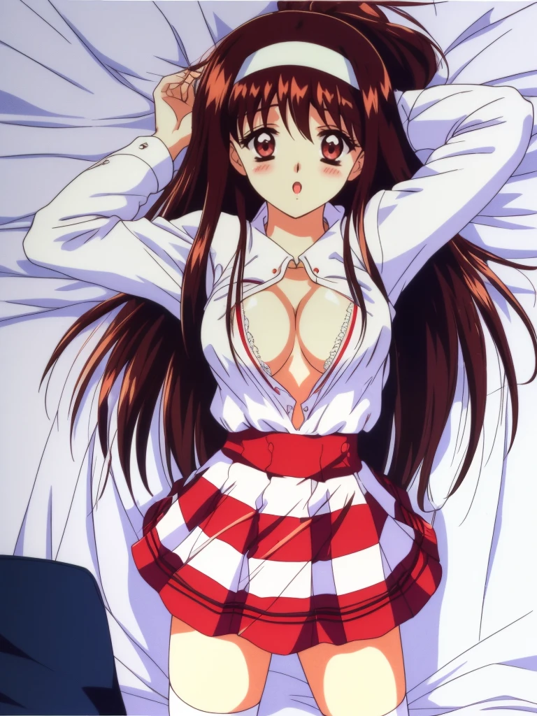 haruka_nogizaka,cel anime,official art, (standing split legs,I-balanced:1.7),(from very below,ceiling:1.3),cowboy shot,(day), classroom, (cute cheerleader uniform costume,cute super short miniskirt,sexy white panties,sexy bare thigh:1.2),(upskirt:1.2),panties focus,brown hair, long hair, bangs, light brown eyes,(rope shibari over the clothes:1.3),(arms behind head),
1 girl, 17yo,Young female,Beautiful Finger,Beautiful long legs,Beautiful body,Beautiful Nose,Beautiful character design, perfect eyes, perfect face,
(frown,shame,embarrassed,anger,troubled eyebrows,crying,opened eyes tightly, closed mouth,clenching teeth,full face blushing,:1.2),(Beautiful,large_Breasts,natural pointy tits:1.1), (beautiful_face:1.5),(narrow_waist),panties,cameltoe, erotic,
NSFW,extremely detailed CG unity 8k wallpaper, perfect lighting,Colorful, Bright_Front_face_Lighting,
(masterpiece:1.0),(best_quality:1.0), ultra high res,4K,ultra-detailed,
photography, 8K, HDR, highres, absurdres:1.2, Kodak portra 400, film grain, blurry background, bokeh:1.2, lens flare, (vibrant_color:1.2),