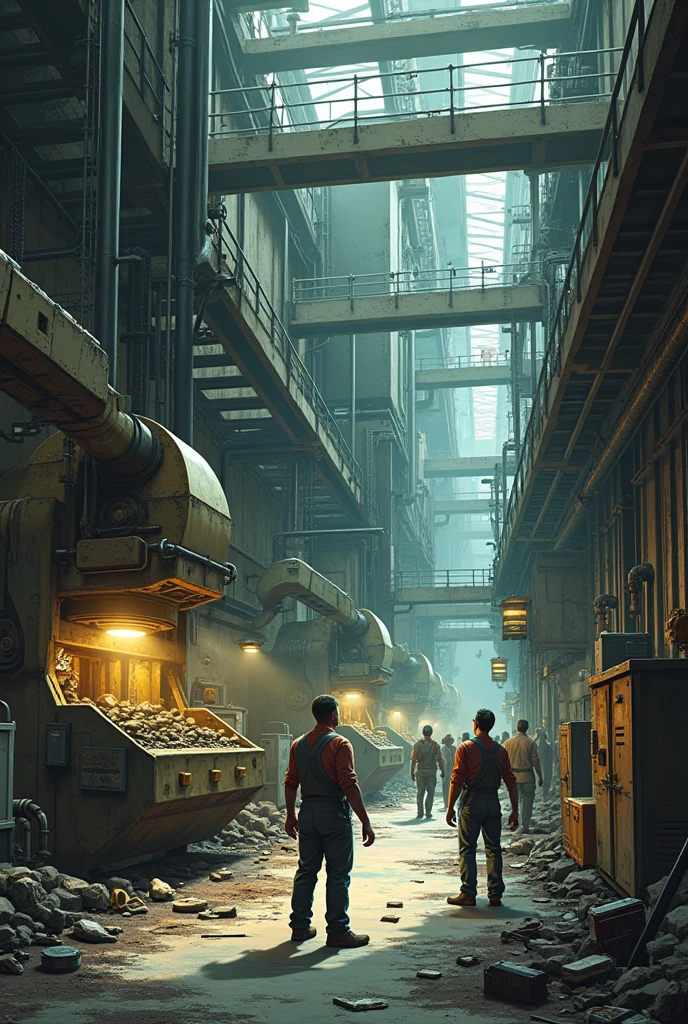 Image illustrating a factory or industrial facility facing challenges due to lack of automation or problems with the maintenance of robotic systems.