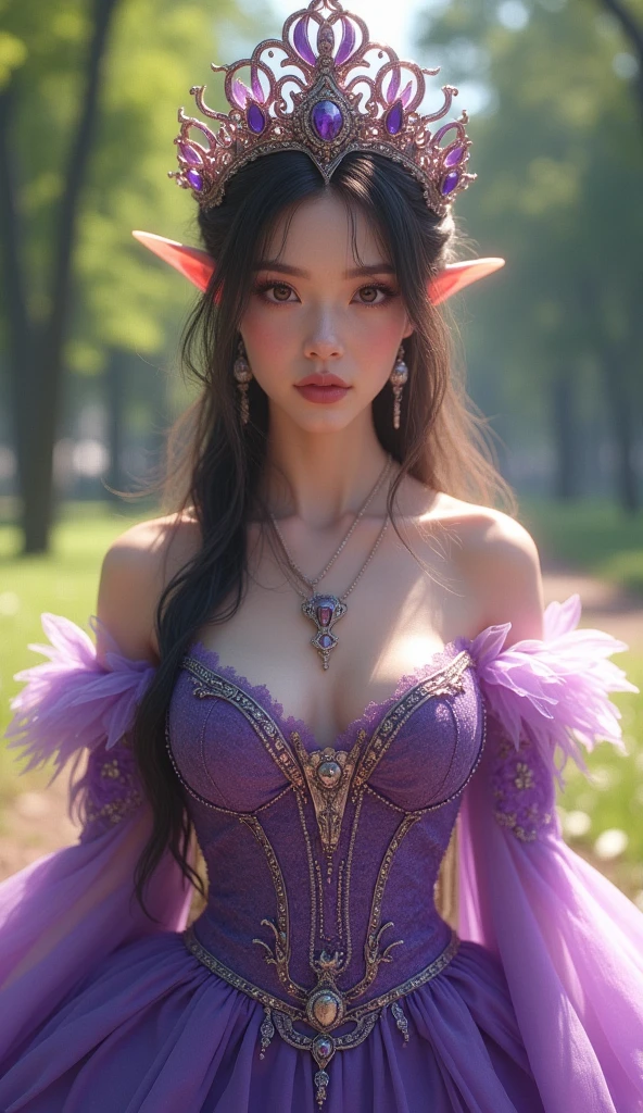 (((Fire Goddess UHD)) Super-Realistic, Standing up showing all of her realistic white and pink lace dress 8K , black hair, first, gilded, cos full cos, UHD detailed hands with ruby ring, age 38, Mysterious front image ::8, Flowing mantle, Intricate Purple Makeup Patterns ::7, cos ::6, Enchanted Aura, glowing magic ::5, At your card table, Bubbling Potion ::4, Magic ingredients, spell books ::3, gesto de spellcasting ::2, mystical ambient, supernatural presence sky ::1. Smoke and atmosphere: , 16K.