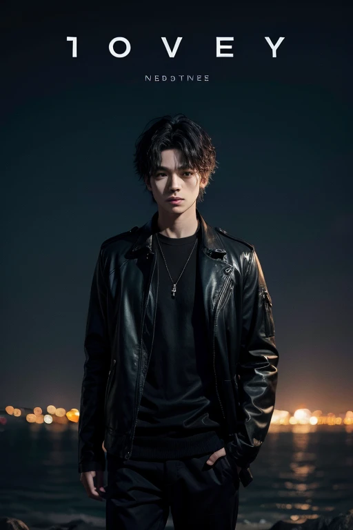 DARK MALE CHARACTER IN MUSIC COVER OR ALBUM STYLE