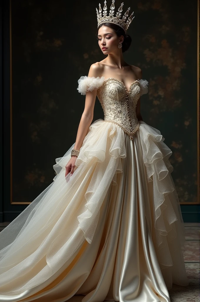 Create a dress and a royal crown
