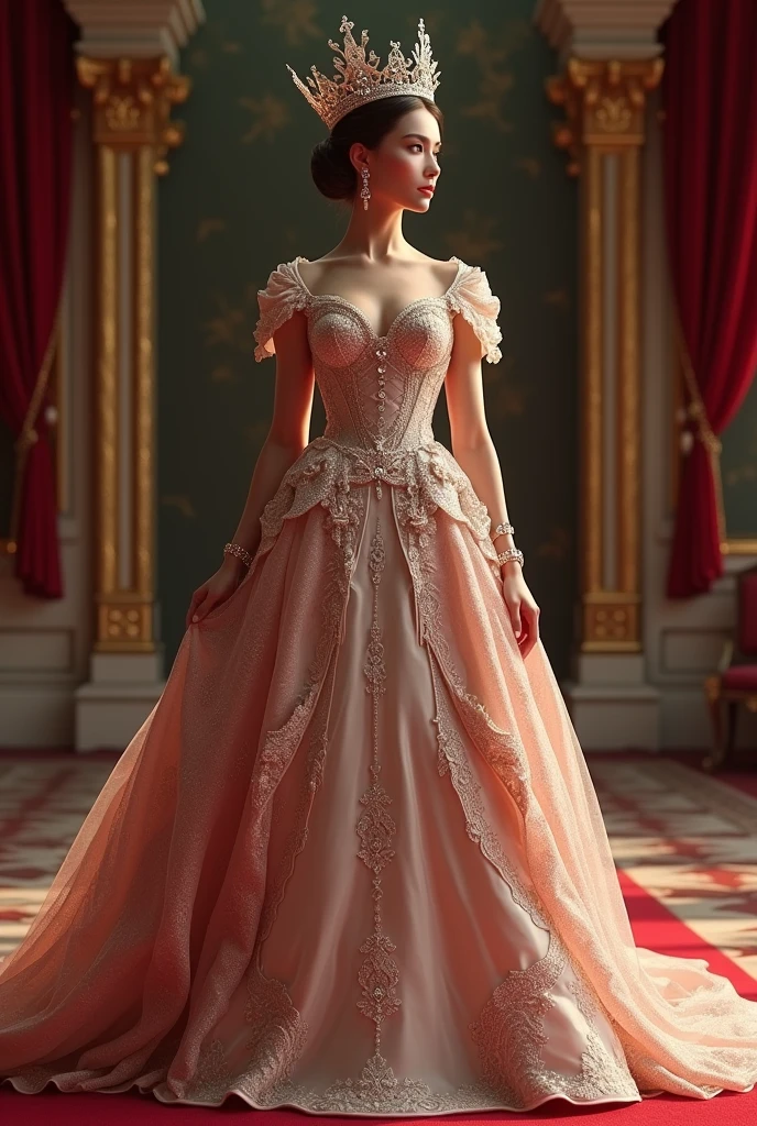 Create a dress and a royal crown