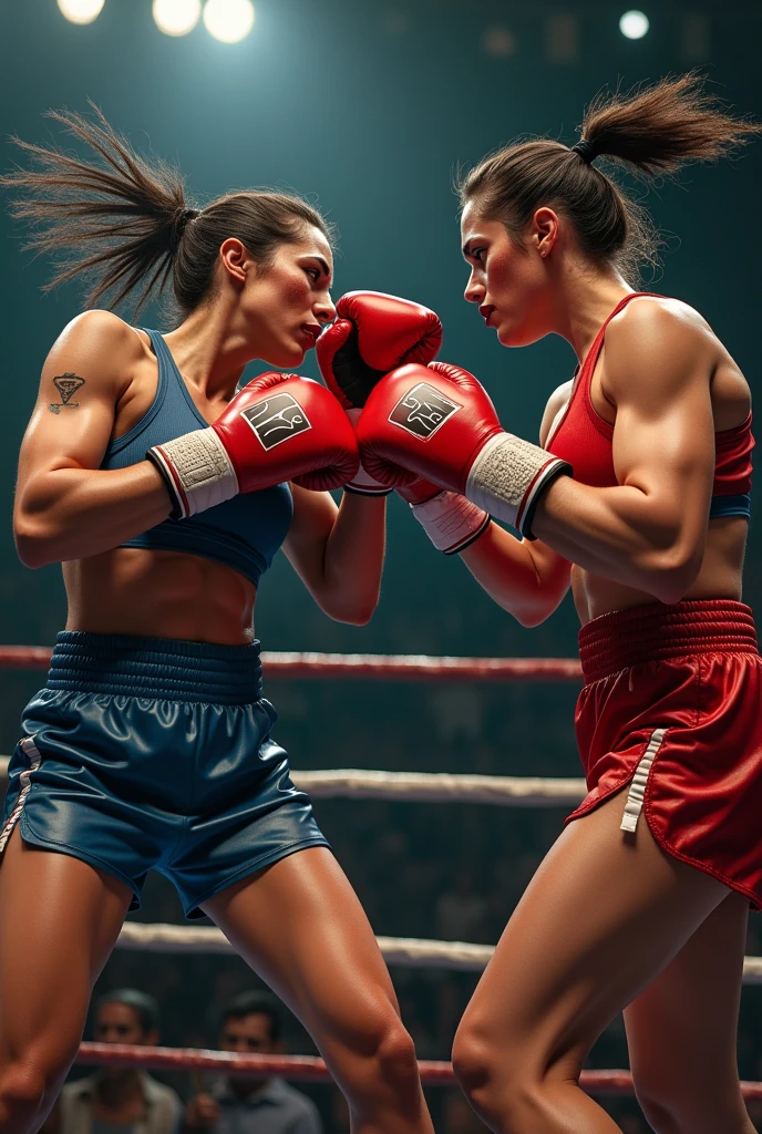 Mixed boxing matches in which women triumph over men, trample men