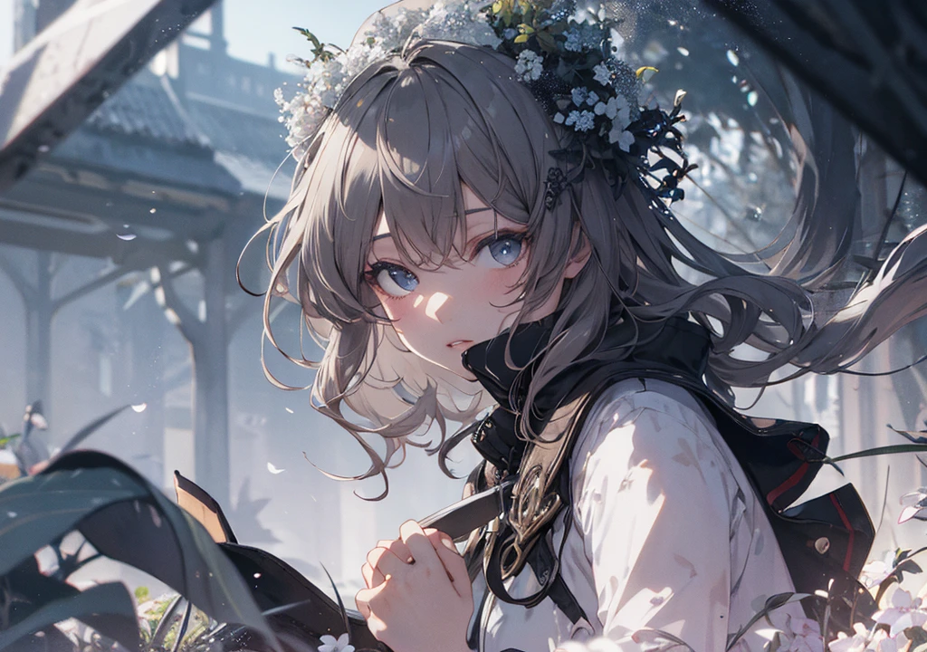 Realistic photos, Focus distance 10mm, Red and white, Beautiful girl, Realistic photos, Shooting at focus distance 10mm, masterpiece, 最high quality, high quality, Very detailed CG 8k wallpaper unit, Award-winning photography, Depth of written boundary, High resolution, bloom, chromatic aberration, Realistic, Very detailed, Art Station Trends, CGsociety Trends, Complex, High detail, dramatic, Art on the go, volumetric lighting, This prompt focuses on the awakening of nature, the softness of spring colors, and the magical atmosphere often associated with Celtic themes