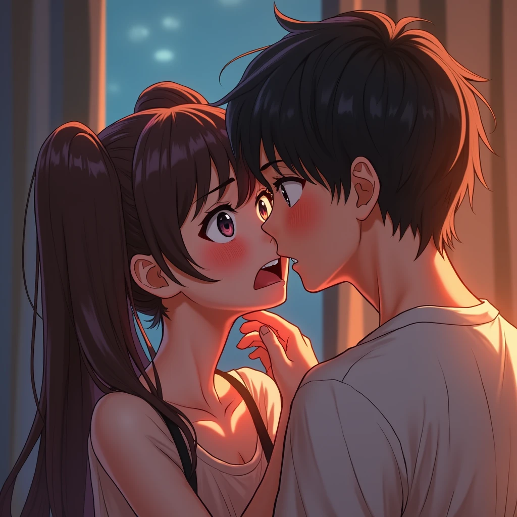 tella cox, Realistic, 4k, crisp image, hentai, anime, artgerm, gorgeous, cute whore, leggy sophomore, 1boy, 1girl, dilated pupils, wide eyed, caught fucking, anal sex, dick in ass, 1 boy, 1 girl, embarrassed, innocent, caught whoring, caught cheating on boyfriend, scared, cum in mouth, 18yo, clear, detailed, score_9, score_8_up, score_8, volumetric lighting, vibrant colors, cute pigtails, pretty girl with long hair, out, cum on face, creampie, anal creampie