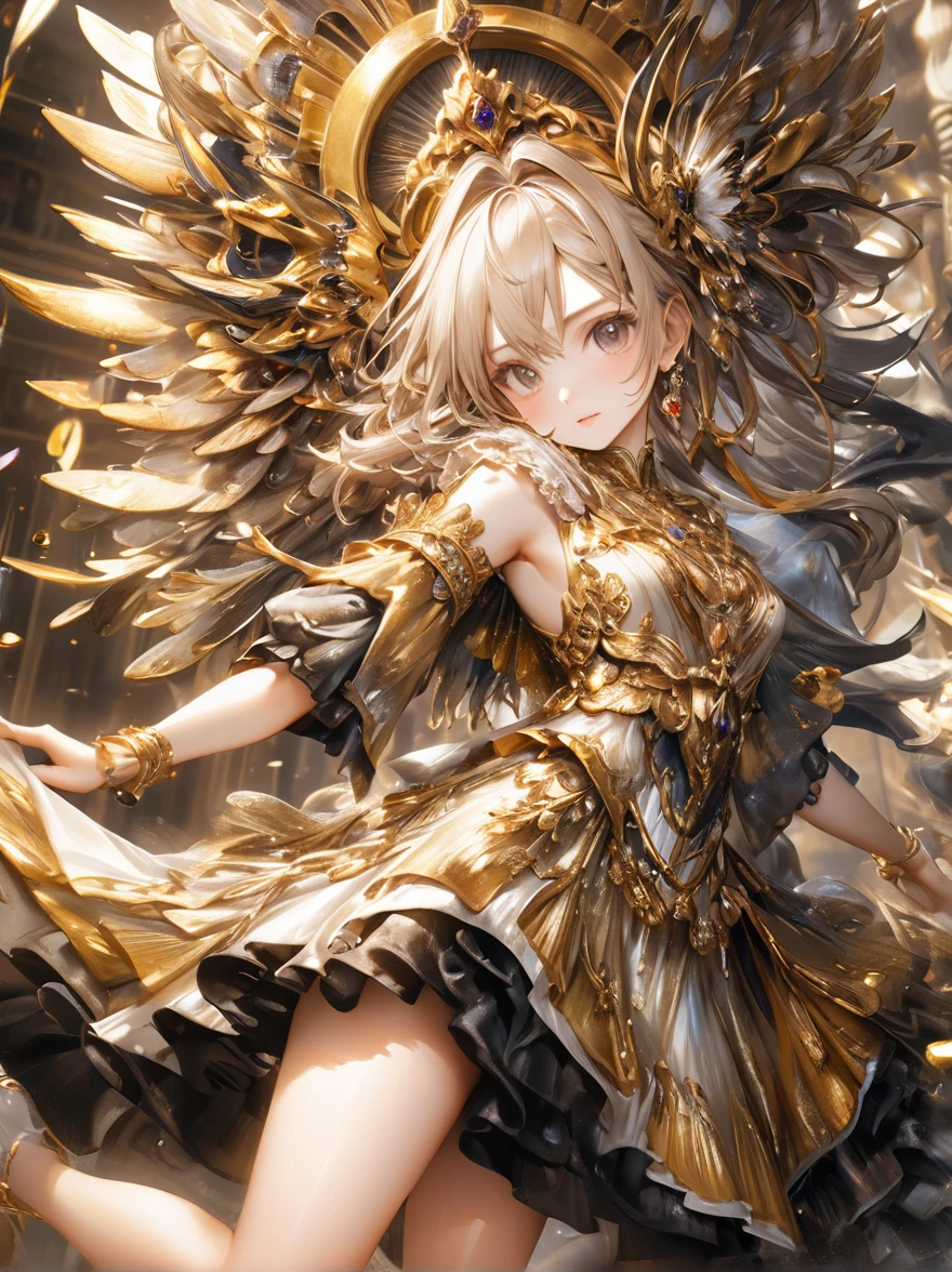 (Highest quality, 8k, 32K, masterpiece, Ultra-high resolution,:1.2), one person's,So cute ,Aerobic-like, electronic world-like fantasy background, clear, Shining Eyes, Age 25 ,Fair skin, Green-haired girl, aerobics, An innocent smile, blue eyes, Pierced ears sparkle, Bun Hair,Big Breasts, Large Breasts,Completely naked,Nipples are visible