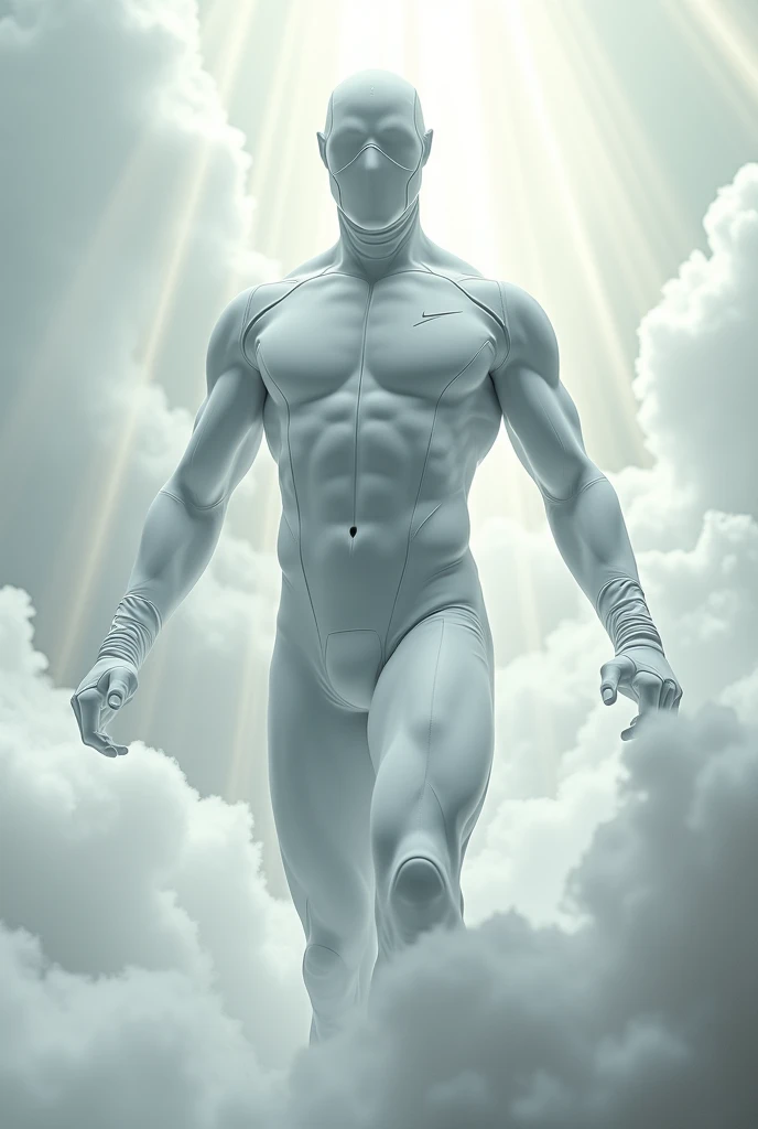 white superhero suit in battle pose
