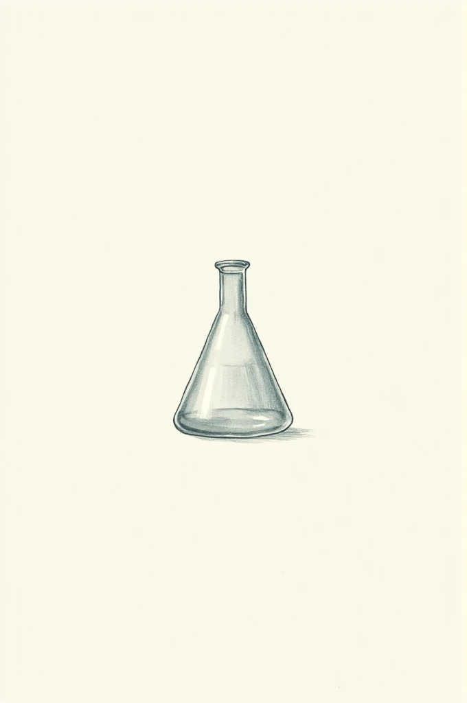 Generate a drawing that looks like it was hand-drawn with a pen, the glass funnel