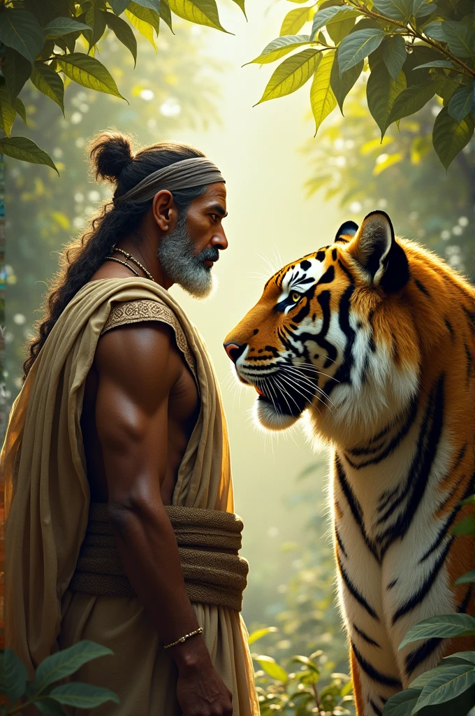 A deshi man with tiger 