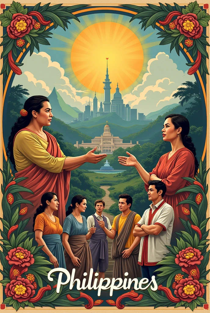 Slaysay ng Bayan , Saysay ng Bansa Philippine history poster style 