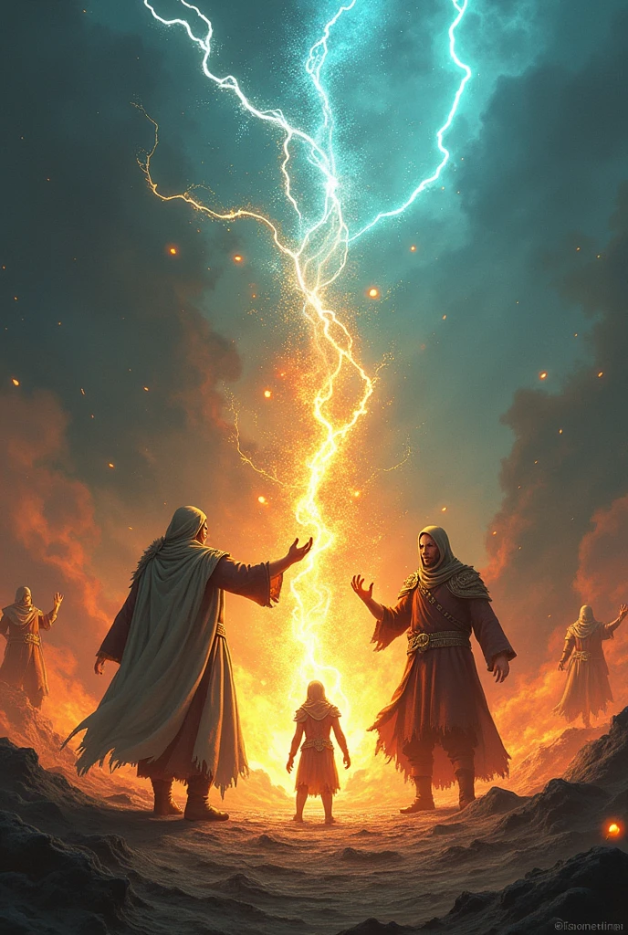 Elemental Magic is the oldest and is linked to the elements of nature.: fire, water, earth and air. Elemental mages can control and manipulate these elements., using them to create storms, earthquakes, or even to heal the earth. however, with the world destroyed, the elements became more unstable, and it takes a lot of control not to be consumed by them, Post-apocalyptic world