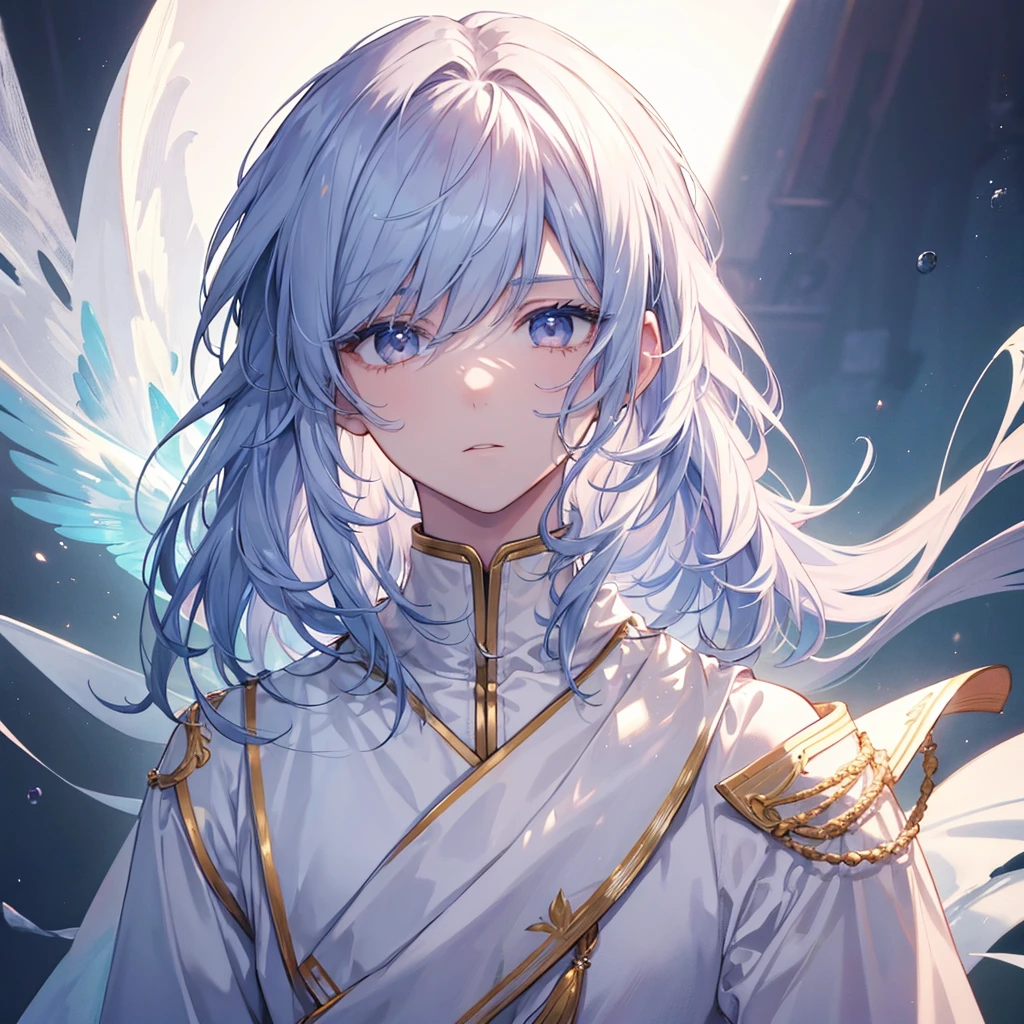 Boy, male, ethereal, extremely detailed, extremely beautiful boy. God like, ethereal, fluffy hair , ultra handsome. Portrait, simple clothes, portrait, detailed face