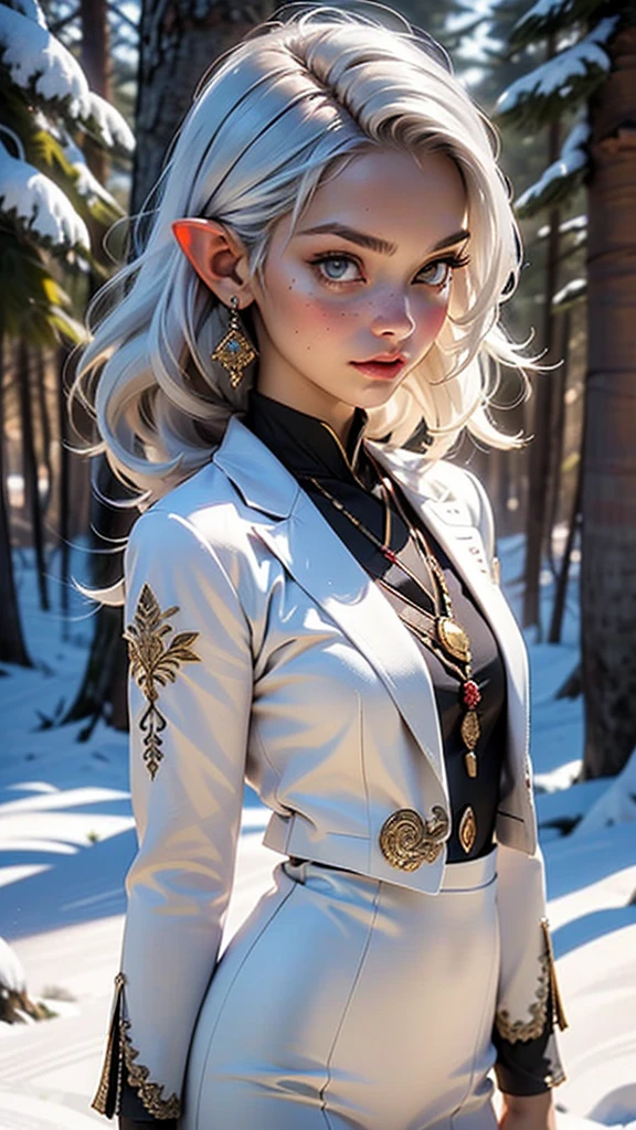 Beautiful  elf,(((little ,tiny little body,little))),(((6 years))),((anime elf  with extremely Beautiful and beautiful white hair)), (((elf))), (((elf ears))),

(((flat chest))),((((white hair:1.35,white large hair slicked to the side, extremely detailed,colored inner hair,ear breathing)))),(((white _eyes:1.3))),Intricate eyes,beautiful detailed eyes,symmetrical eyes,large eyes:1.5,(((shiny skin:1.5,shiny skin: 1.5,tanned skin,shiny skin,very shiny skin,shiny body,plastic glitter skin,exaggerated shiny skin,illuminated skin))),(detailed body,(detailed face)),

Beautiful,horny,Erotic,Bold,((NSFW)),

(luminous amulet:1.5),(ropa a Stripes:1.5,Stripes),The Great Passage,revealing clothing,show skin,(Rustic clothing [tunics|armor] with golden embroidery), purple face tattoos, tied hair, exposed chest, exposed shoulders, exposed navel, exposed thighs, diamond necklace,(half naked,with little clothing),(((white clothes,white outfit,Intricate outfit,Intricate clothes,embroidered suit,embellished suit,embroidered clothing,embellished clothing))),

(dynamic pose:1.0),ashamed,(centered,Scale to fit dimensions,rule of thirds),

((snowy pine forest)),winter,scenery:1.25,((Intricate scenery)),((Snowy forest background)),

(Glossy winter ornaments),High resolution,sharp focus,(ultra detailed,extremely detailed),(photorealistic artwork:1.37),(extremely detailed CG unity 8k wallpaper),(((vibrant colors,vibrant theme))),(Intricate),(masterpiece),(Best Quality),artistic photography,(photograph taken by sldr),(Intricate background),perfect rendered face,perfect face details,realistic face,realistic photo,((Intricate detail)),(((Realism))),

