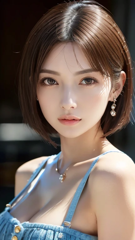 (Highest quality、8k、32K、masterpiece)、(Realistic)、(Realistic:1.2)、(High resolution)、Very detailed、Very beautiful face and eyes、1 person、Round and small face、Tight waist、Delicate body、(close、Highest quality、Attention to detail、Rich skin detail)、(Highest quality、8k、Oil paints:1.2)、Very detailed、(Realistic、Realistic:1.37)、Bright colors