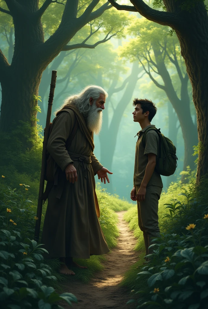 One day, while walking through a forest, he encounters an old man who is getting rid of a bitter cucumber. The old man tells Leo that, Just like the cucumber, there are things in life that we must let go of and avoid. He also warns him that there are thorns in the path of life, but we can deviate to avoid them.