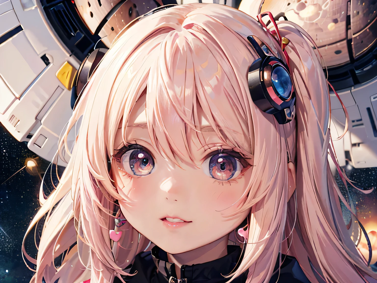 Momoko Sakura colorful style, Simple Line Initialism,Abstract art,Urban Background, (((The most beautiful girl of all time))), (((chibi))), Sweet face. Lips in love, colorful hearts, kawaii design, (((Dark Eyes))), (((Cute Aliens))), (((ranning))), Mars, The background is space