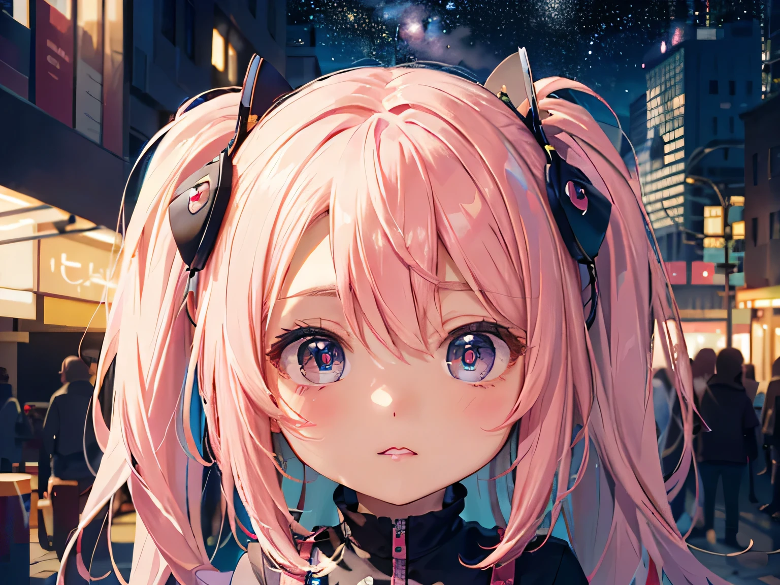 Momoko Sakura colorful style, Simple Line Initialism,Abstract art,Urban Background, (((The most beautiful girl of all time))), (((chibi))), Sweet face. Lips in love, colorful hearts, kawaii design, (((Dark Eyes))), (((Cute Aliens))), (((ranning))), Mars, The background is space