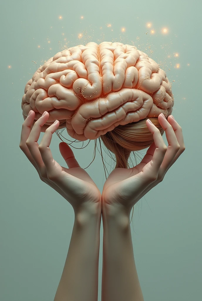 Brain with hands 