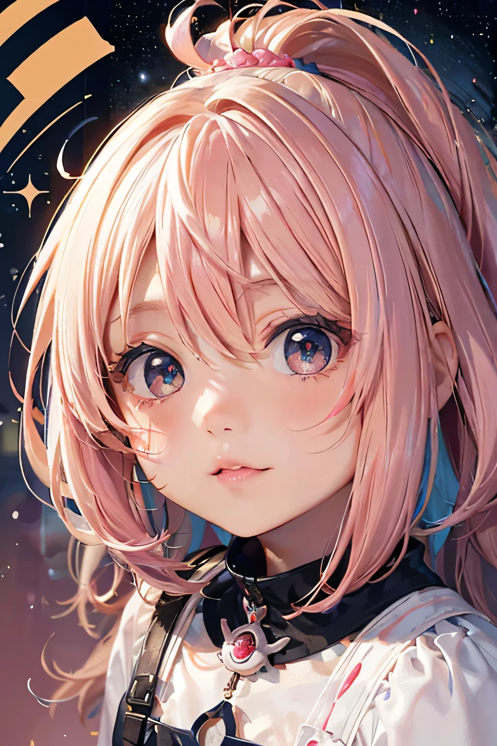 Momoko Sakura colorful style, Simple Line Initialism，Abstract art，Urban Background, (((The most beautiful girl of all time))), (((chibi))), Sweet face. Lips in love, colorful hearts, kawaii design, (((Dark Eyes))), (((Cute Aliens))), (((ranning))), Mars, The background is space