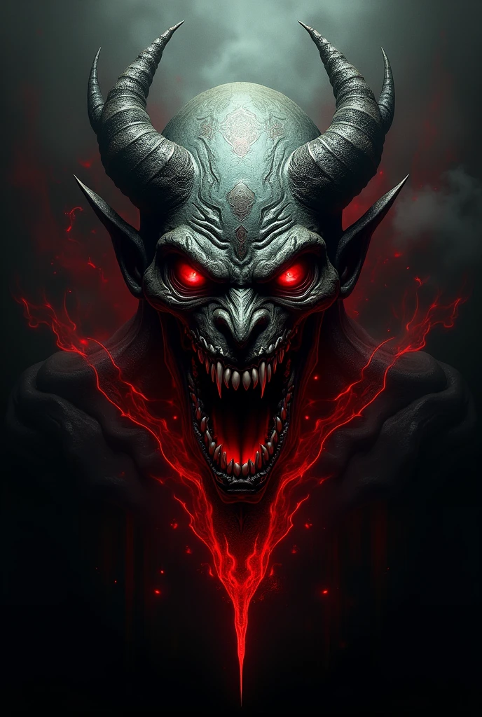 Logo of a demon man's face drawing, with the words DiabloxXx