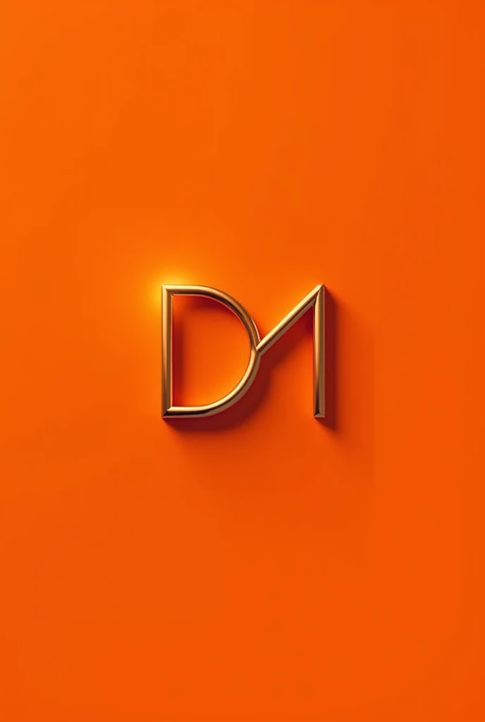 Logo with the letters D and M with an orange background 