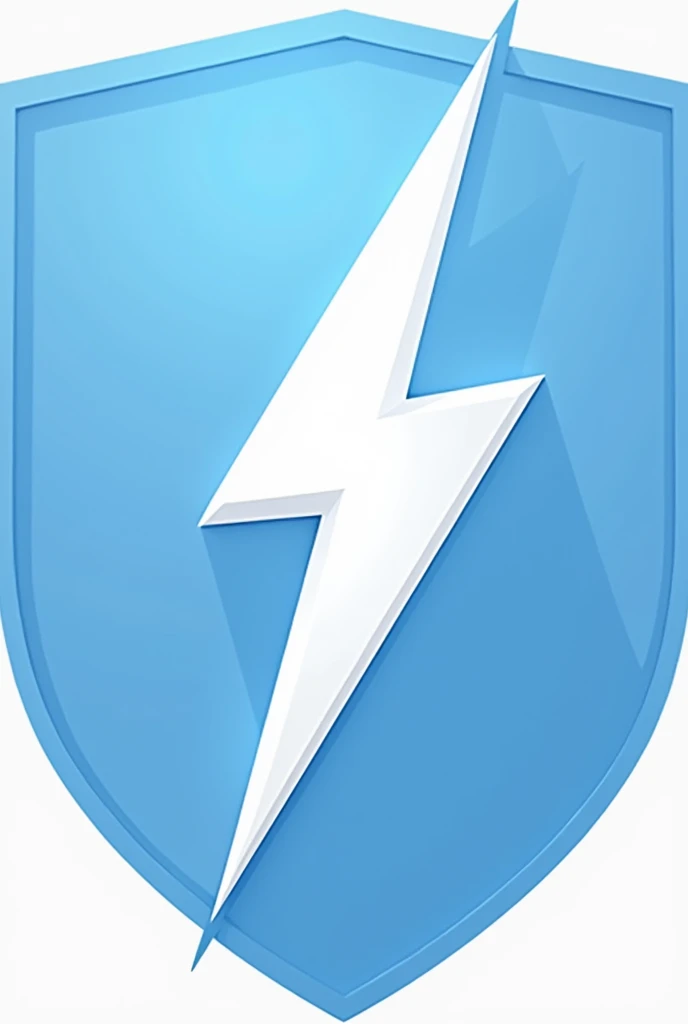 Create a shield with the background color of the shield light blue and a white lightning bolt in the front of the white color and the name PANTANOS FC inside the shield