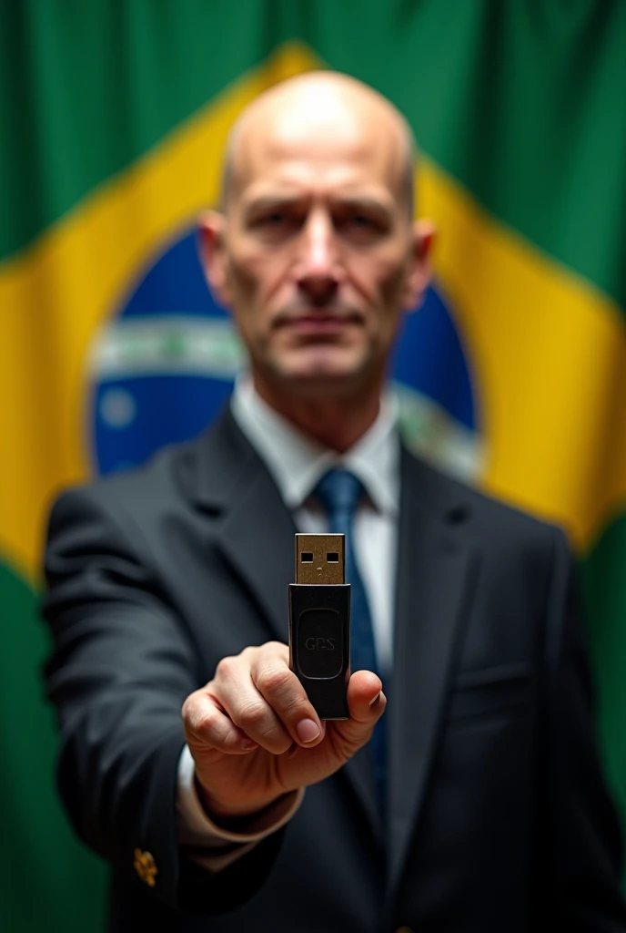 The Egghead , Brazilian Supreme Federal Court (STF) justice, Brazil flag, has a 6 GB compromising flash drive
