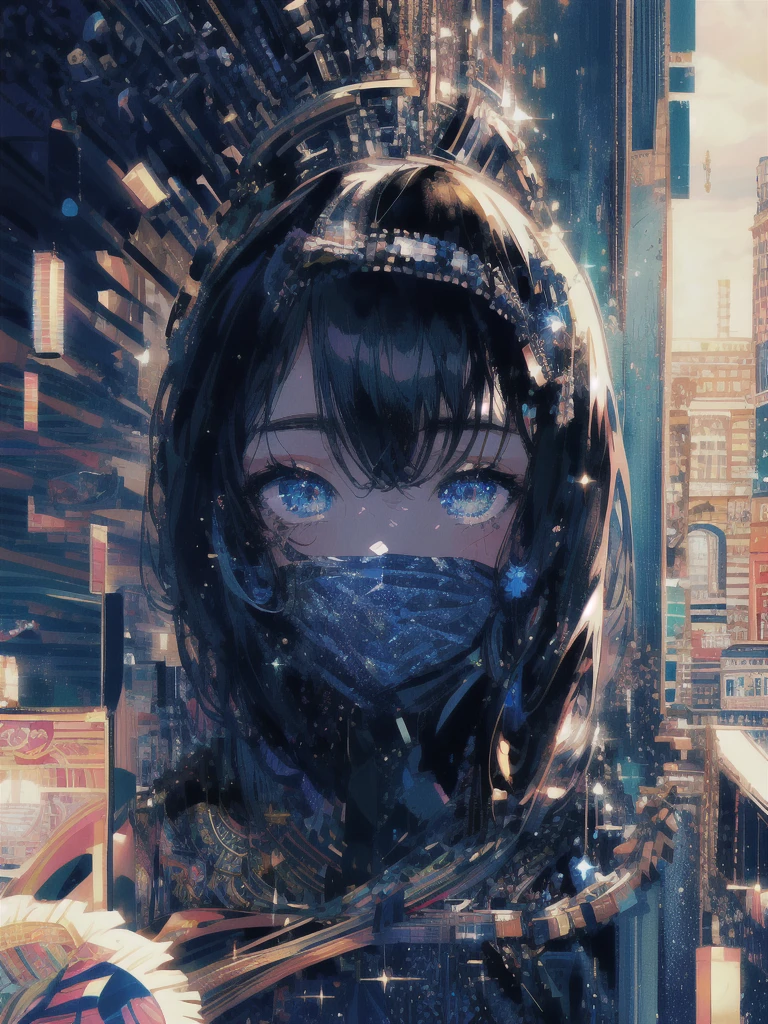 黒い剣を持ってください、((masterpiece, highest quality, Super detailed, High resolution)), alone, beautiful girl, shining eyes, perfect eyes, , black white gold theme,