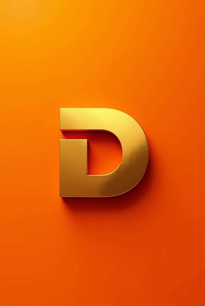 Logo with the letter D in gold on an orange background